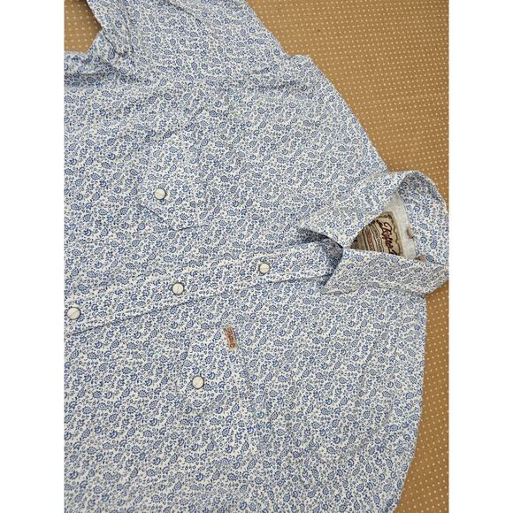 Rafter C Cowboy Collection Pro Flex 45 Performance Medium Floral Shirt Western - Picture 7 of 9